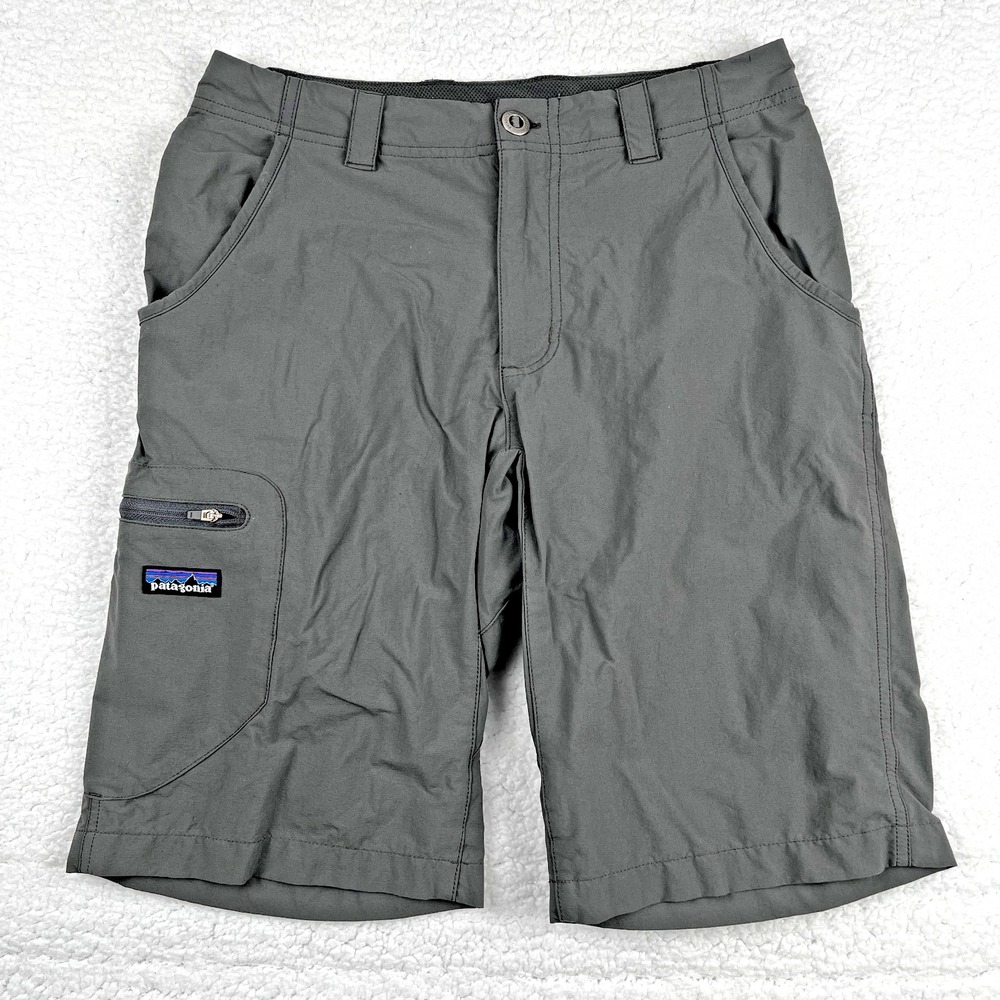 PATAGONIA Rock Guide Short Men 28 Gray Stretch Outdoor Hiking Fishing Gusseted